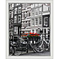 Amanti Art Narrow Picture Frame, 31" x 25", Matted For 22" x 28", Eva White Silver 1 thumbnail image