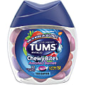 TUMS Chewy Bites Chewable Antacid Tablets, Assorted Berries, Bottle Of 32 Tablets