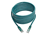 Tripp Lite 15ft Cat6 Gigabit Molded Patch Cable RJ45 M/M 550MHz 24AWG Green - 128 MB/s - Patch Cable - 15 ft - 1 x RJ-45 Male Network - 1 x RJ-45 Male Network - Gold-plated Contacts - Green