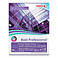 Xerox® Bold Professional Premium Quality Inkjet Or Laser Paper, Letter Size (8 1/2" x 11"), Ream Of 500 Sheets, FSC® Certified, 24 Lb, 98 Brightness