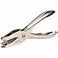 Business Source 1/4" Round Ticket Punch - 1 Punch Head(s) - 1/4" Punch Size - Round Shape - Silver 1 thumbnail image