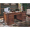 Cole Office Chianti Executive Desk With Wood Top, 30 1/2"H x 72"W x 36"D, Relaxed Cherry 1 thumbnail image
