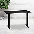 Flash Furniture Laminate Rectangular Table Top With Table-Height Table Bases, 31-1/8"H x 30"W x 48"D, Black 1 thumbnail image