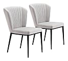 Zuo Modern Tolivere Dining Chairs, Gray/Black, Set Of 2 Chairs 1 thumbnail image