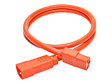 Eaton Tripp Lite Series Heavy-Duty PDU Power Cord, C13 to C14 - 15A, 250V, 14 AWG, 3 ft. (0.91 m), Orange - Power extension cable - IEC 60320 C14 to power IEC 60320 C13 - 3 ft - orange
