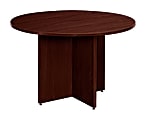 basyx by HON® Round Conference Tabletop, 42" Diameter, Mahogany