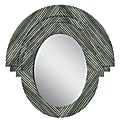 PTM Images Framed Mirror, Western II, 32 3/4"H x 31 1/2"W, Stone Gray