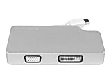 StarTech.com Aluminum Travel A/V Adapter: 3-in-1 Mini DisplayPort to VGA, DVI or HDMI - mDP Adapter - MDPVGDVHD4K 1 thumbnail image