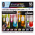 Enbrighten Seasons Vintage LED Café Lights, 24', Indoor/Outdoor, White Cord/Multicolor Lights 1 thumbnail image