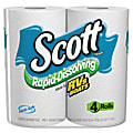 Scott® Rapid Dissolving Tissue, 1-Ply, White, 264 Sheets Per Roll, 4 Rolls Per Pack, Case Of 12 Packs 1 thumbnail image