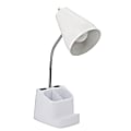 Realspace™ Lusina LED Organizer Desk Lamp With USB, 18"H, White 1 thumbnail image