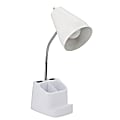 Realspace® Lusina LED Organizer Desk Lamp With USB, 18"H, White
