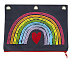 Office Depot® Brand 3-Ring Pencil Pouch, 7" x 9-13/20", Rainbow