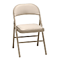 Meco Padded Steel Folding Chairs, 29 1/2"H x 18 1/2"W x 19 3/4"D, Buff Frame, Sandscape Fabric, Pack Of 4 1 thumbnail image