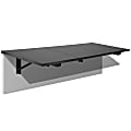 Mount-It! Wall-Mounted Steel Drop Leaf Table/Workbench, 7-1/8”H x 45”W x 6-1/4”D, Black