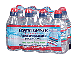 Crystal Geyser Spring Water, With Sport Cap, 8 Oz, Pack Of 8