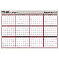 2024 AT-A-GLANCE® Vertical/Horizontal Reversible Erasable Quarterly Wall Calendar, 36" x 24", Tan, January to December 2024, A123