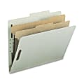 Nature Saver Classification Folders, Letter Size, Gray/Green, Box Of 10