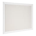DesignOvations Beatrice Non-Magnetic Framed Linen Fabric Pinboard, 27” x 33", Beige, White Plastic Frame 1 thumbnail image