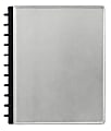 TUL™ Custom Note-Taking System Discbound Notebook, Letter Size, Leather Cover, Metallic Silver 1 thumbnail image