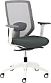 True Commercial Phoenix Mesh/Fabric Mid-Back Task Chair, Dark Gray/Off-White