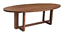 Coast to Coast Gabriel Solid Wood Oval Dining Table, 30”H x 95"W x 42"D, Arcadia Vinegar Brown