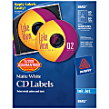 Avery® CD/DVD Print-to-the-Edge Labels, 8692, Round, 4.65" Diameter, White, 40 Disc Labels And 80 Spine Labels