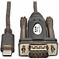 Eaton Tripp Lite Series USB 2.0 USB-C to DB9 Adapter Cable USB-C to RS-232 M/M 5' 5ft - Serial adapter - USB-C - RS-232 - black -  - U209005C 1 thumbnail image