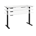 Bush Business Furniture Move 60 Series Electric 72"W x 30"D Height Adjustable Standing Desk, White/Black Base, Standard Delivery 1 thumbnail image