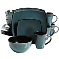 Gibson Soho Lounge 16-Piece Square Dinnerware Set, Teal 1 thumbnail image