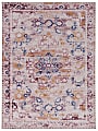 Linon Washable Area Rug, 3' x 5', Treville Pink/Gold