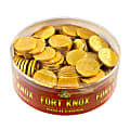 Fort Knox Milk Chocolate Foil Coins, Gold, 1 1/2", 2 Lb Tub