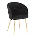 LumiSource Lindsey Chair, Black/Gold
