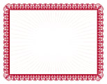 Great Papers! Value Certificate, 8 1/2" x 11", Red, Pack Of 100