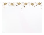Great Papers! 2-Up Graduation Invitation, 5 1/2" x 8 1/2", 110 Lb, Grad Celebrate, Gold/White, Pack Of 12
