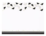 Great Papers! 2-Up Graduation Invitation, 5 1/2" x 8 1/2", 110 Lb, Hat Toss, Black/White, Pack Of 12