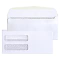 #9 Double-Window Medical/Healthcare Billing Statement Envelopes, Left Windows (Top/Bottom), Self-Seal, White, Pack Of 500