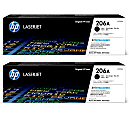HP 206A Black Toner Cartridges, W2110AD1, Total Qty 2 1 thumbnail image