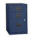 Bisley 14-13/16"D Vertical 3-Drawer Under-Desk File Cabinet, Navy 1 thumbnail image