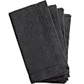 Amscan Fabric Hem Stitch Napkins, 18" x 18", Gray, Pack Of 4 Napkins
