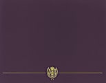 Great Papers! Classic Crest Certificate Covers, 12" x 9 3/8", Burgundy/Gold Foil Crest, Pack Of 5 Covers 1 thumbnail image