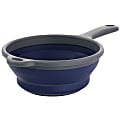 Oster Bluemarine Collapsible Polypropylene Colander With Handle, 13-5/8"H x 7-5/8"W x 7-5/8"D, Navy