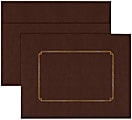 Great Papers! Certificate Envelope, Leather, 13" x 10", Brown, Pack Of 5