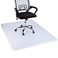 Mind Reader 9-to-5 Collection PVC Office Chair Mat with Spikes for Low Pile Carpet 1/8"H x 46-1/4"W x 60"L, Clear