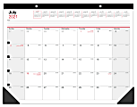 Office Depot® Brand Monthly Academic Desk Calendar, 22" x 17", 30% Recycled, July 2021 to June 2022, ODUS2033-002