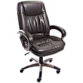 Realspace® Harrington Executive Bonded Leather High-Back Chair, Brown