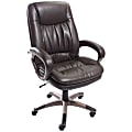 Realspace® Harrington Executive Bonded Leather High-Back Chair, Brown 1 thumbnail image