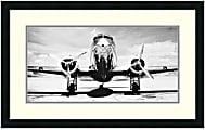 Amanti Art Passenger Airplane On Runway Framed Art Print By Philip Gendreau, 20"H x 32"W, Black 1 thumbnail image
