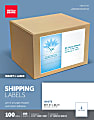 Office Depot® Brand Inkjet/Laser Shipping Labels, Rectangle, 8 1/2" x 11", Full-Sheet, White, Pack Of 100 1 thumbnail image