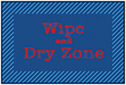 Carpets for Kids® KID$Value Rugs™ Blue & Red Zone Wipe & Dry Zone Activity Rug, 3' x 4 1/2' , Blue